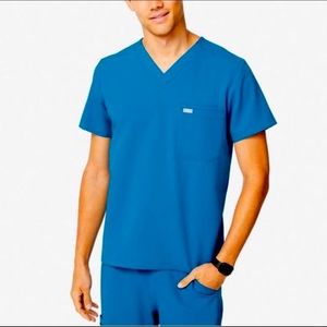 Figs Scrubs Alps Blue Leon top size medium